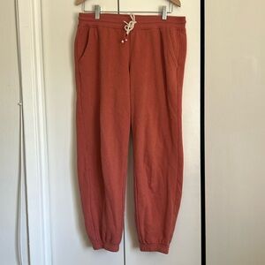 Marine Layer salmon colored joggers
